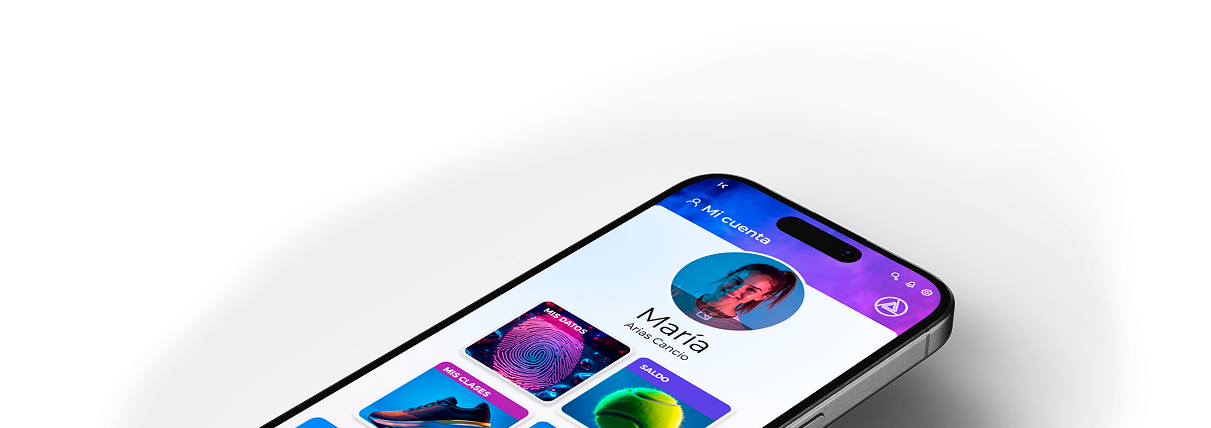 Tablet mostrando la interfaz de Playtopia para alumnos