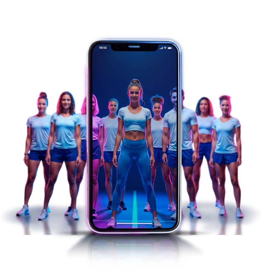 Teléfono con la app Playtopia